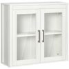 Armario De Baño Pared Melamina De Madera Kleankin 60x19,5x54cm-blanco