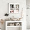 Armario De Baño Pared Melamina De Madera Kleankin 60x19,5x54cm-blanco