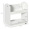 Estantería Librería Con Ruedas De Mdf Pp Homcom 71x40x78 Cm-blanco