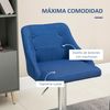 Taburetes De Bar De Poliéster Acero Espuma Homcom 48x49x88-108cm-azul