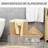 Cesto Ropa Bambú Algodón Poliéster Metal Homcom 62,5x37x60,5cm-marrón con  Ofertas en Carrefour