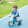 2 En 1 Bicicleta Sin Pedales De Madera Para Niños Azul Aiyaplay