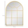 Espejo Decorativo De Pared De Metal Vidrio Homcom 50x2x70 Cm-dorado