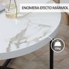 Mesa De Centro De Mdf Metal Homcom 80x80x45 Cm-blanco