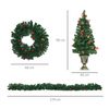Conjunto De Árbol De Navidad De Pvc Abs Homcom 40x40x90 Cm-verde