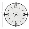 Reloj De Pared De Metal Madera De Abeto Homcom 40x4x40 Cm-blanco