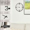 Reloj De Pared De Metal Madera De Abeto Homcom 40x4x40 Cm-blanco