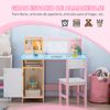 Juego De Mesa Y Silla Infantil Madera Con Pizarra Blanca Rosa Homcom