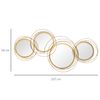 Decoración De Pared De Metal Vidrio Homcom 107x56 Cm-dorado