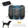 Parque Para Perros De Tela Oxford Malla Acero Ø91x58 Cm-pawhut. Azul