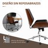 Silla Oficina De Pu Espuma Acero Álamo Vinsetto 51x65,5x82-92cm-negro