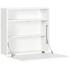 Mesa Plegable De Pared De Melamina De Madera Homcom 64x20x60cm Blanco