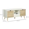 Mueble De Tv De Melamina De Madera Pino Homcom 110x40x50 Cm-blanco