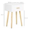 Mesitas De Noche De Melamina Mdf Pino Homcom 40,5x30,5x60 Cm-blanco