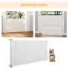 Puerta Perro De Aleación Aluminio Abs Pvc 165x10,7x85cm-pawhut.blanco