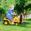 Tractor Sin Pedales Para Niños +3 Años Con Horquilla Amarillo Homcom