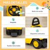 Tractor Sin Pedales Para Niños +3 Años Con Horquilla Amarillo Homcom