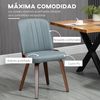 Sillas De Pu Espuma Álamo Tablero Multicapa Homcom 47,5x57x85 Cm-gris