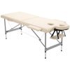 Mesa Masaje De Aleación Aluminio Espuma Pu Homcom 186x71x83 Cm-beige