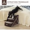 Escalera Plegable Para Perros De Pp 49x38x38 Cm-pawhut.marrón