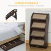 Escalera Plegable Para Mascotas De Pp 62x38x49,5 Cm-pawhut