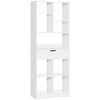 Estantería Librería De Mdf Homcom 60x26x158 Cm-blanco