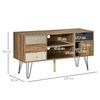 Mueble De Tv De Melamina De Madera Metal Homcom 120x39x64 Cm-marrón