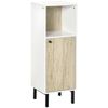 Armario Auxiliar De Baño De Madera Acero Kleankin 31,5x30x91 Cm-roble