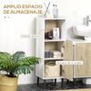 Armario Auxiliar De Baño De Madera Acero Kleankin 31,5x30x91 Cm-roble