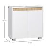 Mueble Debajo Del Lavabo De Madera Abs Kleankin 57x33x60 Cm-blanco