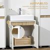 Mueble Debajo Del Lavabo De Madera Abs Kleankin 57x33x60 Cm-blanco