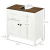 Mueble Debajo Del Lavabo De Melamina Madera Kleankin 60x30x60cm-roble