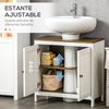 Mueble Debajo Del Lavabo De Melamina Madera Kleankin 60x30x60cm-roble