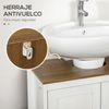 Mueble Debajo Del Lavabo De Melamina Madera Kleankin 60x30x60cm-roble