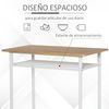 Juego De Mueble De Bar De Metal Mdf Homcom 80x50x90 Cm-blanco