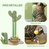 Árbol Para Gatos De Mdf Chenilla Sisal 46x43x60 Cm-pawhut. Verde