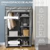 Armario De Acero Tela No Tejido Pp Homcom 103x43x162,5 Cm-gris