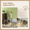 Árbol Para Gatos De Madera Pino Yute Sisal Ø32x56 Cm-pawhut. Natural