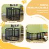 Parque Para Perros De Acero Abs Tela Oxford 117x103x74cm-pawhut.negro