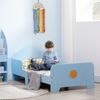 Cama Para Niños De 3-6 Años Con Barreras De Protección Azul Zonekiz