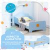 Cama Para Niños De 3-6 Años Con Barreras De Protección Azul Zonekiz