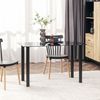 Mesa De Comedor De Vidrio Templado Acero Homcom 120x60x75 Cm-negro