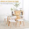 Sillas De Comedor De Pp Madera De Haya Homcom 48x52,5x83 Cm-blanco