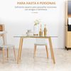 Mesa Comedor De Vidrio Templado Acero Homcom 120x60x76cm-transparente