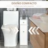 Armario Auxiliar De Baño De Mdf Homcom 17x48x58 Cm-blanco