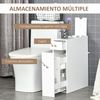 Armario Auxiliar De Baño De Mdf Homcom 17x48x58 Cm-blanco