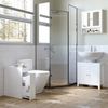 Armario Auxiliar De Baño De Mdf Homcom 17x48x58 Cm-blanco