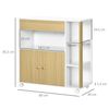 Carrito De Cocina De Melamina De Madera Homcom 80x39x85,5 Cm-roble