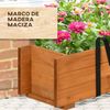 Arriate De Madera De Abeto 91x18x16,5 Cm-outsunny. Natural