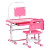 Juego De Escritorio Y Silla Para Niños Altura Ajustable Rosa Homcom